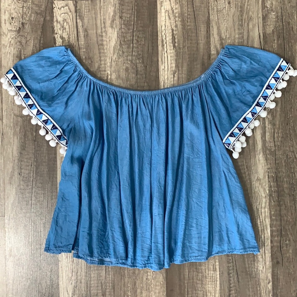 Chambray crop top